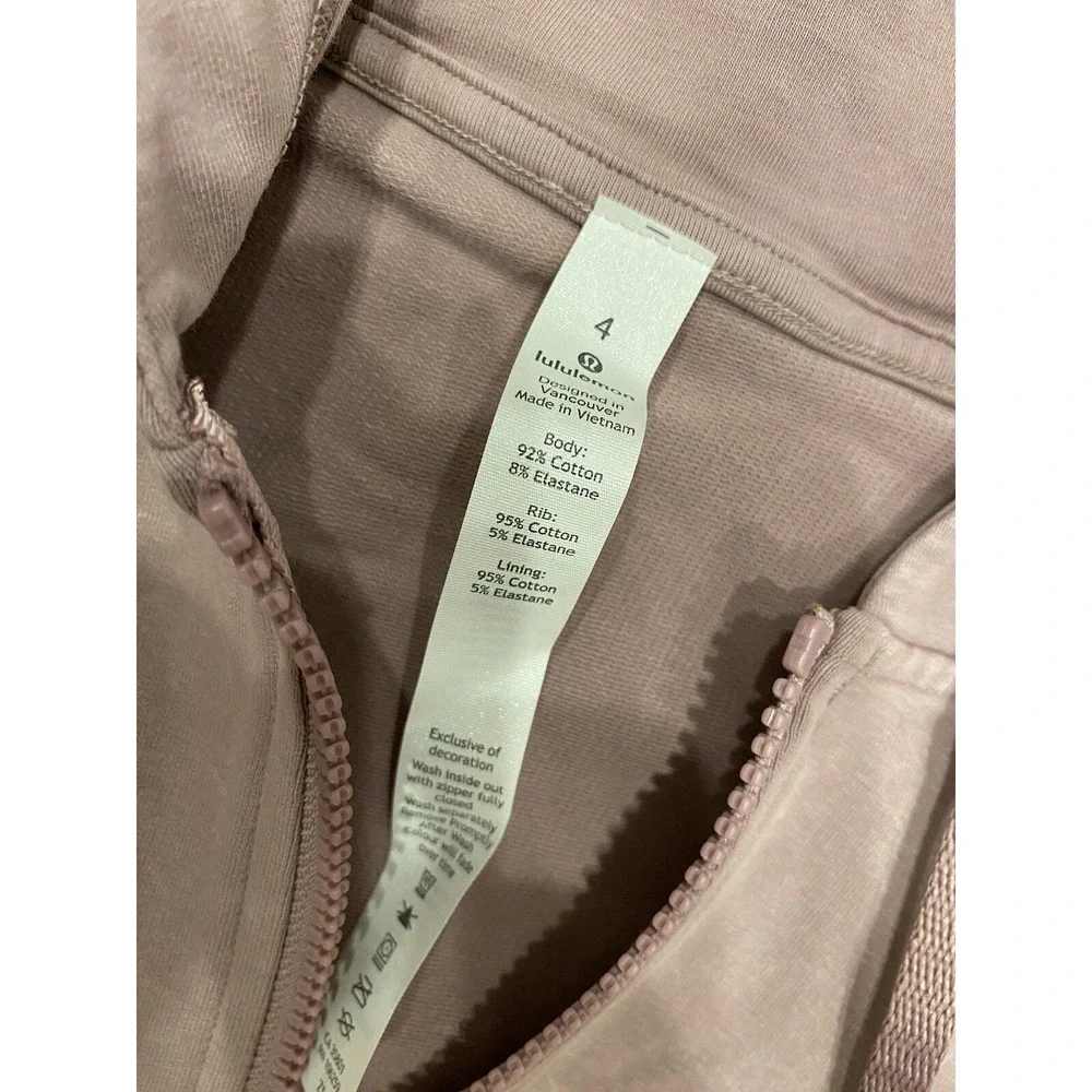 Lululemon Full Zip Hoodie Sweater Jacket Women's‎ Size 4 Pink Purple